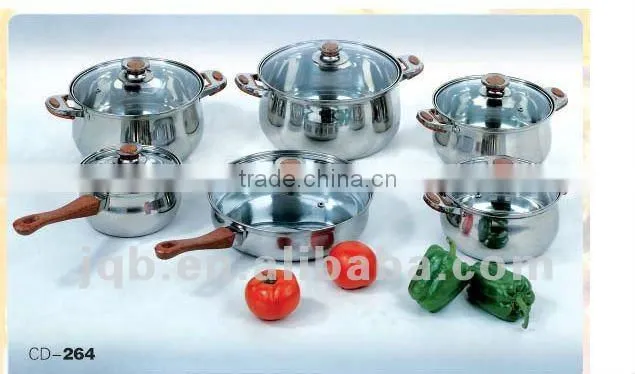 Belly Shape 6pcs cookware sets