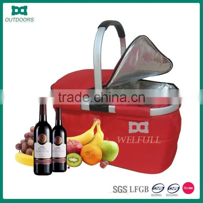 Cheap Handle Summer Folding Cooler Picnic Basket