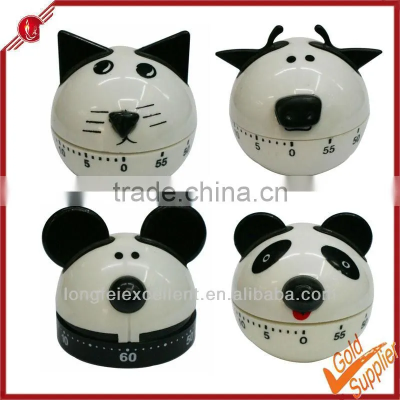 dog cat animal shaped manual dial timer animal kitchen timer