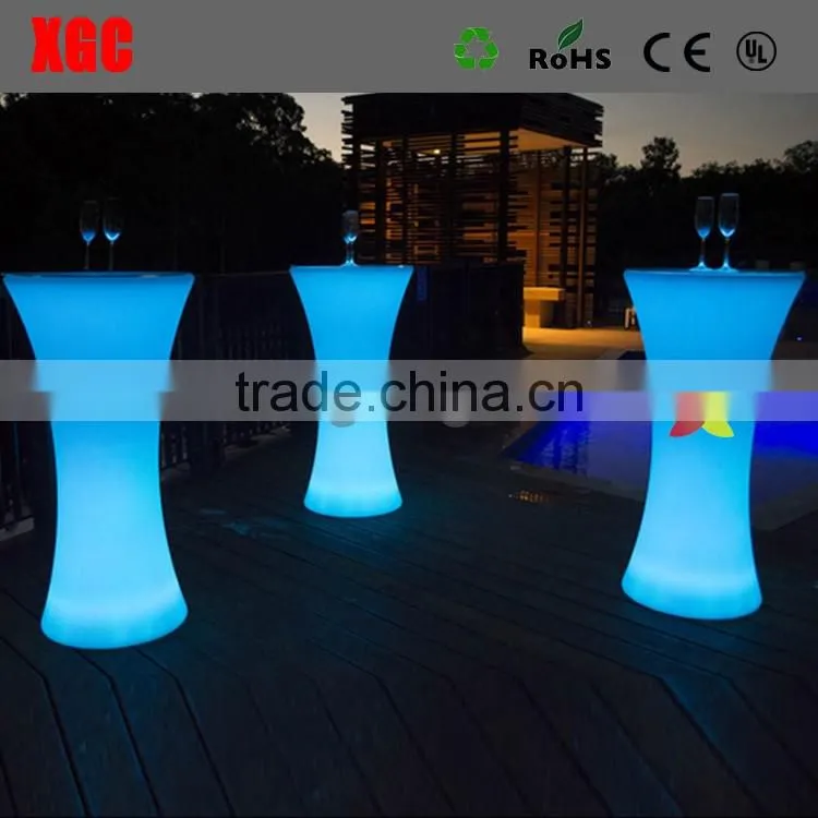 Glowing white color Cocktail Table for birthday party