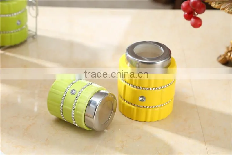colorful kitchen ceramic canister set