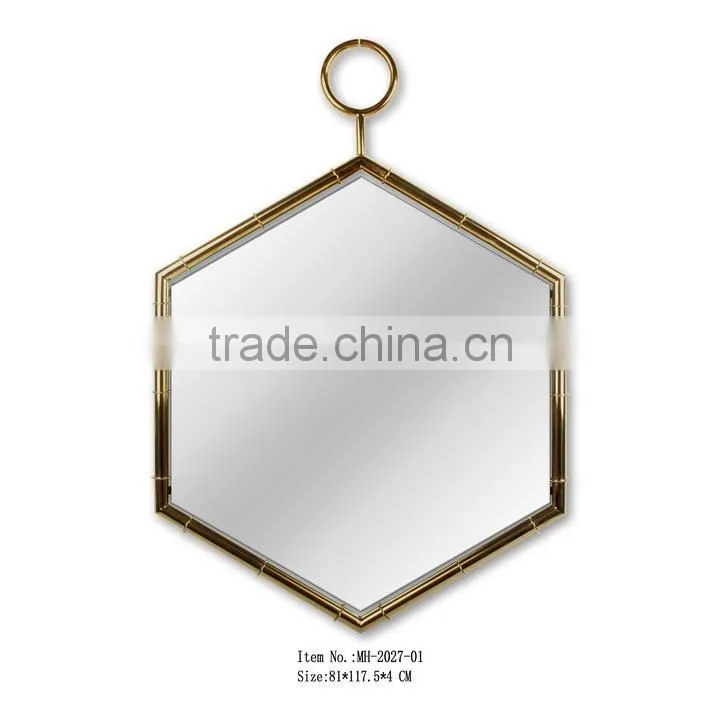 Stainless steel pentagon decorative mirror/wall hanging