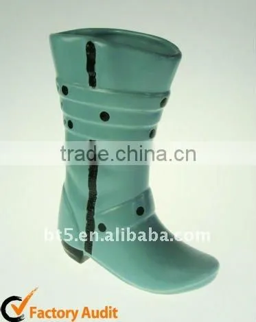 9 inch ceramic vase in blue
