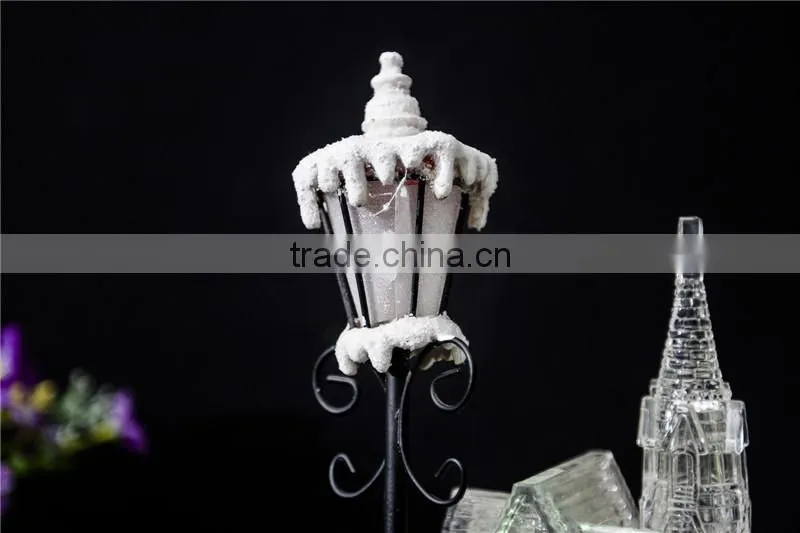 acrylic led light house with snowman and lamp for Christmas house