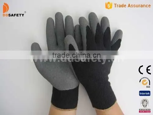DDSAFETY 2017 Thermal Grip Cotton Glove Latex Coated With Brushed Liner