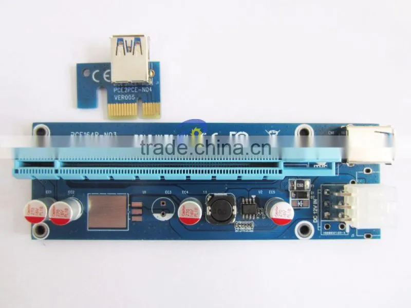 60cm USB 3.0 Cable Power 6PIN PCIE Express for Bitcoin pci-e to pci converter card pci express to usb 3.0 converter for bitcoin