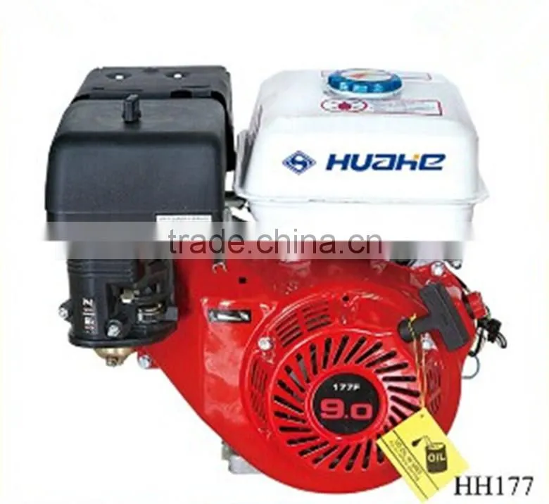 9hp single cylinder 4-stroke air-cooled engine for generator, 177 gasoline engine