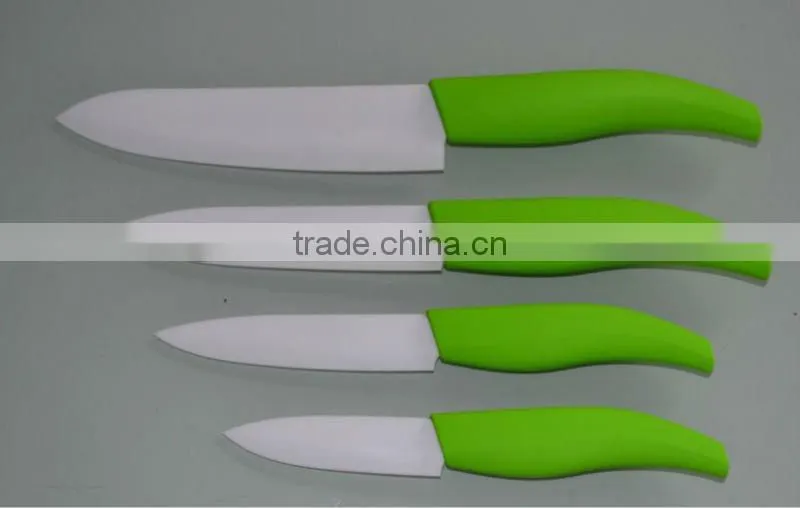 Factory in Yangjiang 4 Pieces PP+TPR Handle Zirconia Ceramic Knife