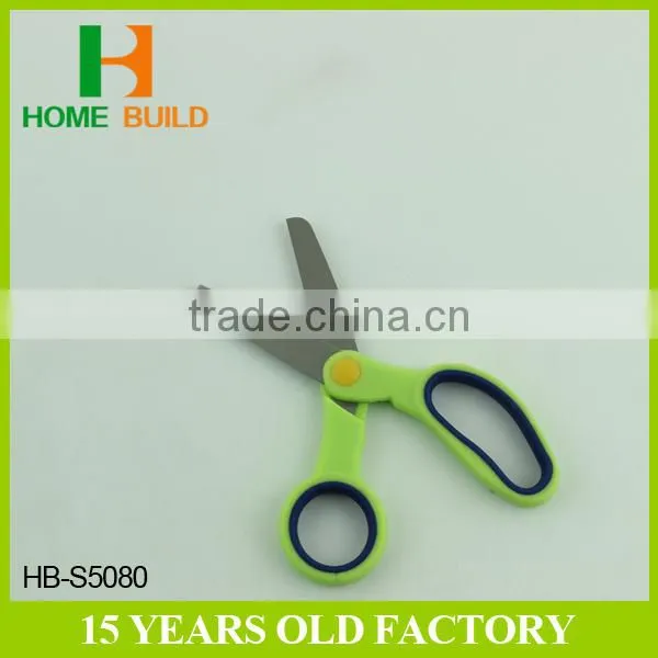 Factory price HB-S5080 5" big satin polished blades PP TPR handle children scissors
