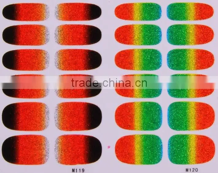 Hot Selling gradient color nail sticker for girls, Gradient nail stick Fashion Nail art Decals