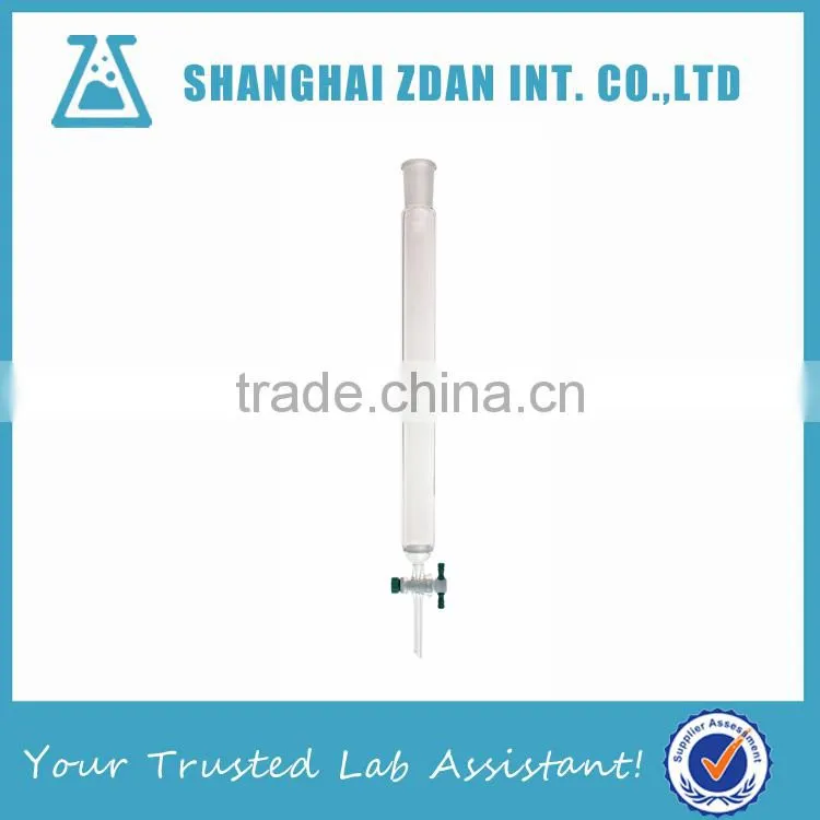 Glass chromatography column , Fritted Disc 24/40 , 2mm PTFE stopcock effectieffective len 305mm