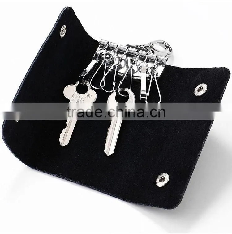 Genuine Leather Mens Key Holder Accessory Bag Purse Key Chain Wallet Case