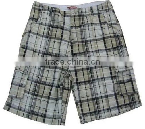 Latest mens summer check shorts man