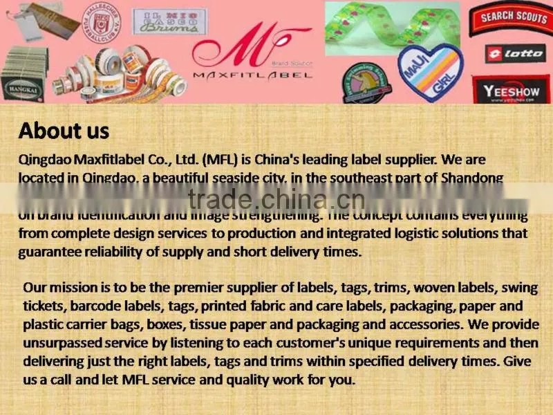 2017 high quality custom size jeans paper hang tags