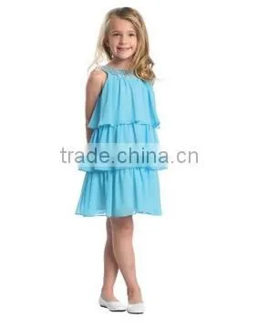 New fashion little girl dress for 3 year old