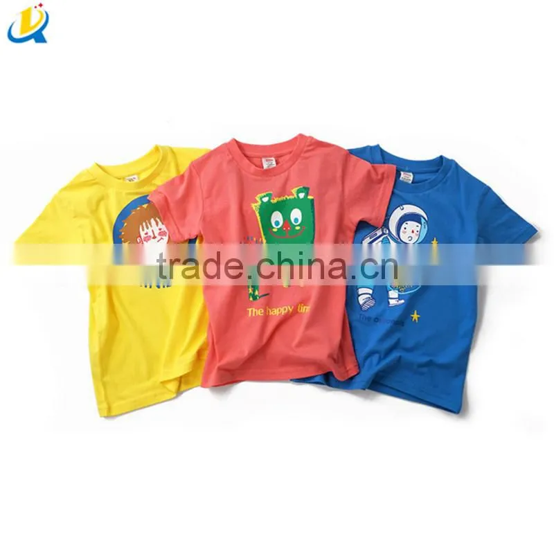 Top quality Black fancy boys custom printing kids t shirt children short sleeve T-shirt
