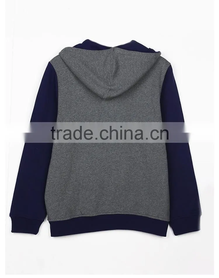 high quality plain dyed color block children jacket winter coat