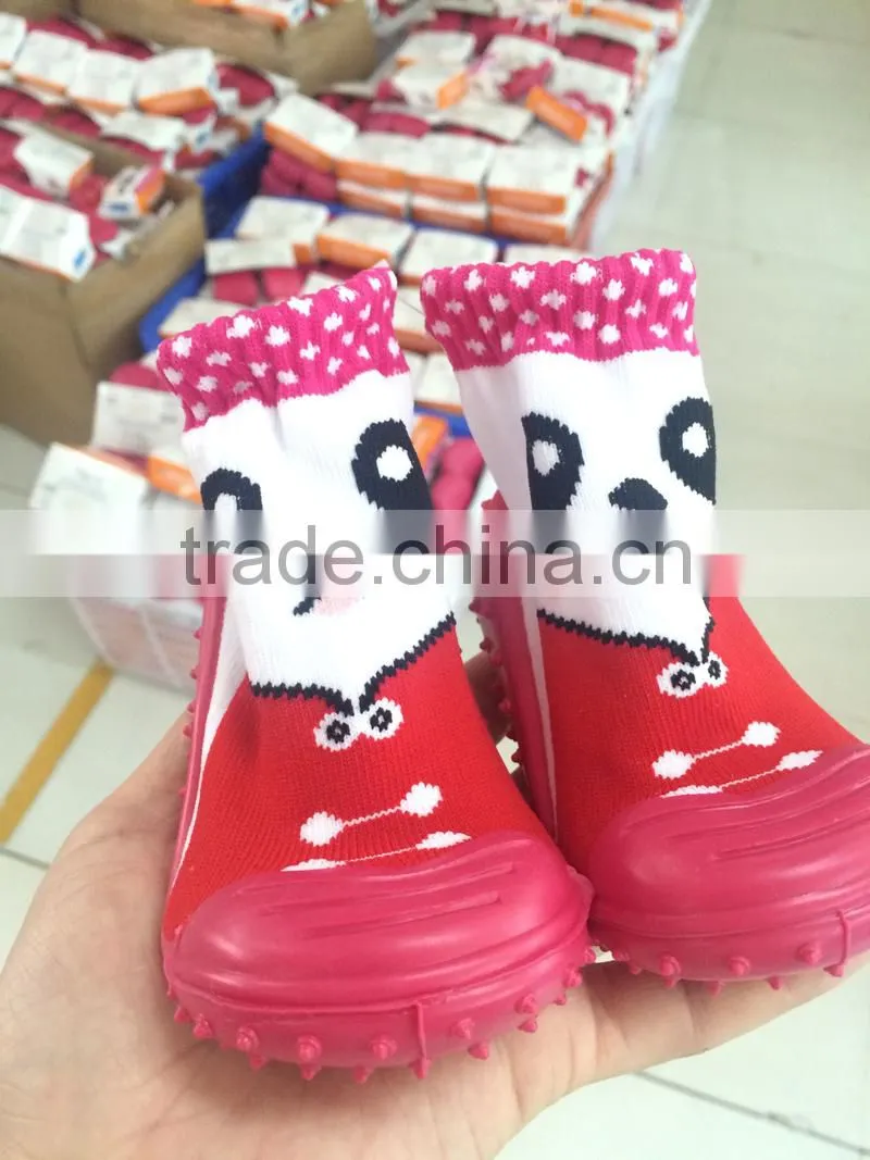Wholesale Cute Baby Shoe Socks Toddlers Rubber Shoes Baby Skidders
