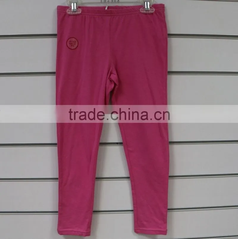 solid color and full print girls leggings with cotton spandex fabric