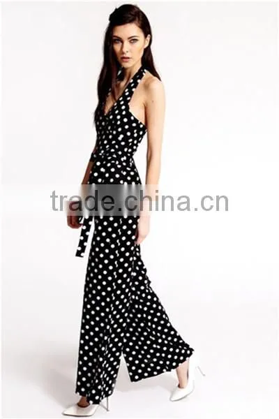 Polka Dots Harem Pants Design Women Jumpsuit