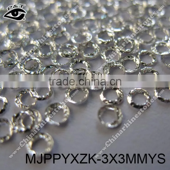 3x3mm round hole studs silver nail studs for decorations
