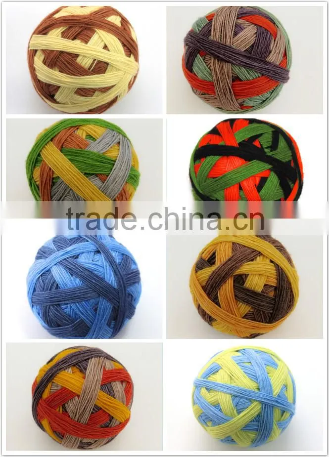 Reflective dyed wool nylon sock yarn for knitting
