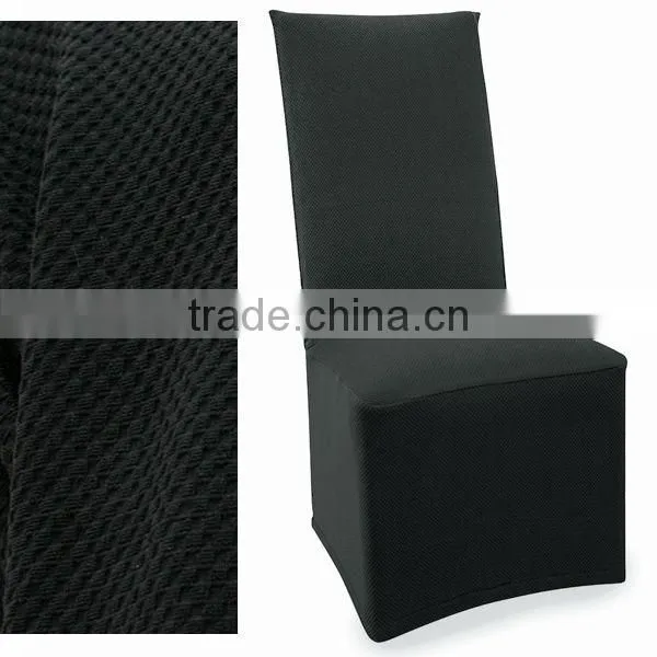 stretch pique raven black dining chair cover