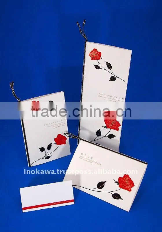 Japan Wedding Invitation Card 'SHINE ROSE RED' Wholesale