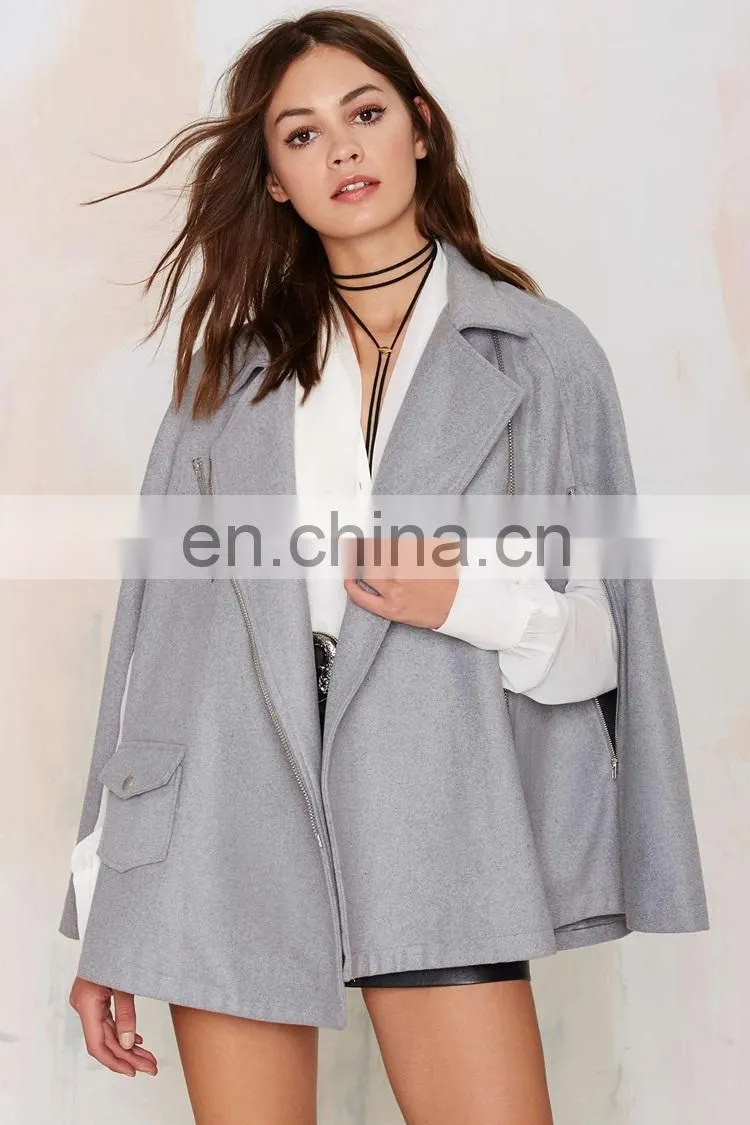 2015 latest new design cape coat for women