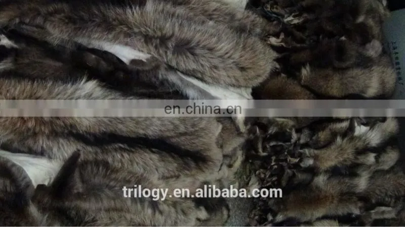 Raccoon Fur/Natural Rabbit Fur Strips / Raw Fur Material