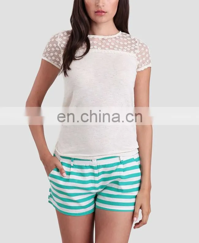 beach running Striped Shorts