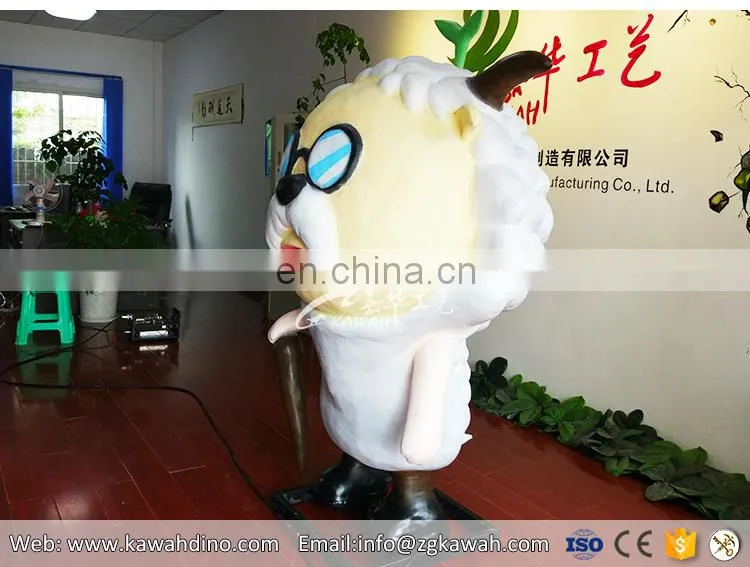 KAWAH High Quality Cute Fiberglass Statue Gentle goat