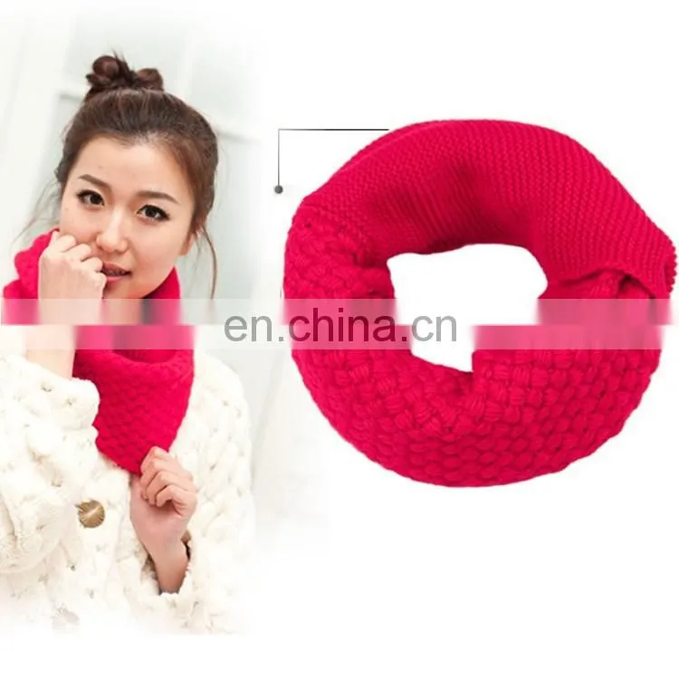 wholesale Loose Knit acrylic Infinity Loop Circle Scarves