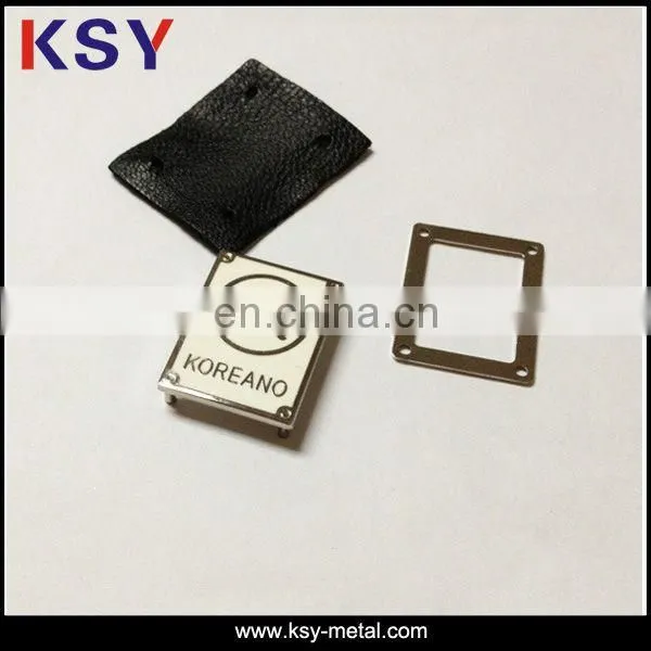 2014 New arrival metal leather label