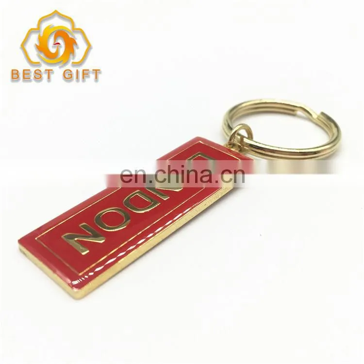 Colorful Custom Soft Enamel Red Color Keychain For Souvenir