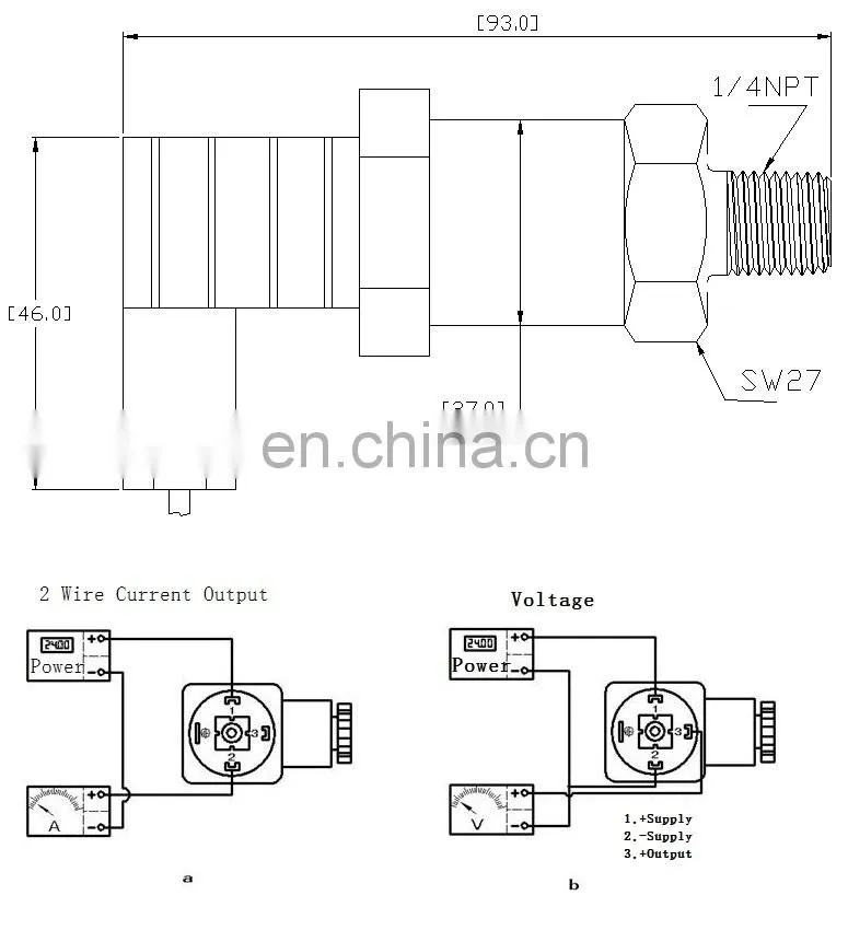 3V pressure transmitter low consumption pressure transmitter
