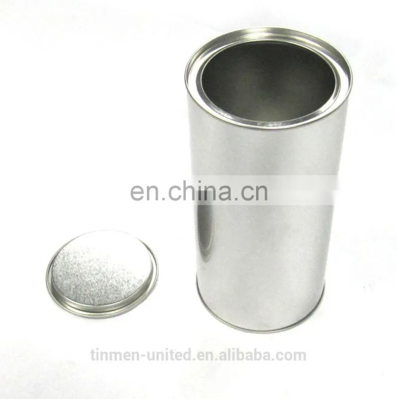 Round tin tea containers