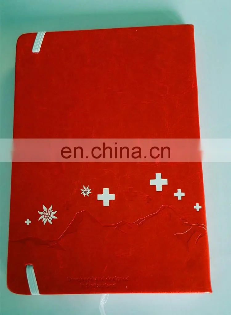 promotion gift writing wholesale customized OEM brand PU notebook organizer with elastic strap