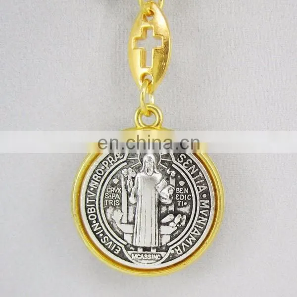 Gold and Silver Mmedalla De San Benito Saint Benedict Medal