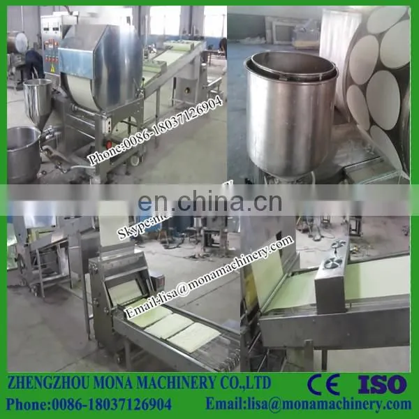 China Hot Sale Stainless steel spring roll sheet making machine/used pastry sheet making machine