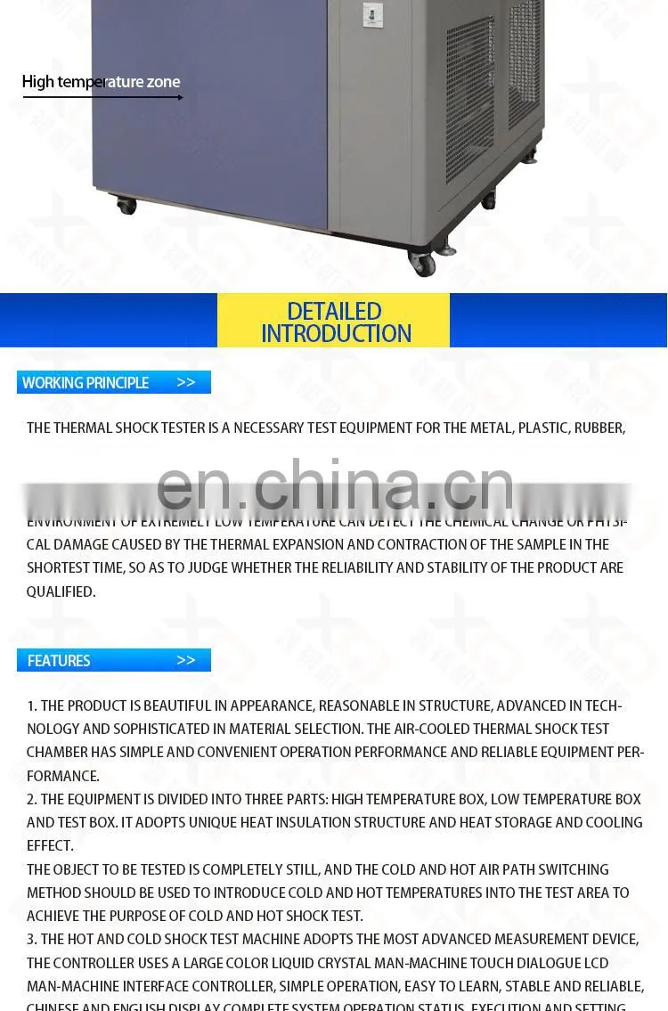Testing Equipment Mobile Laboratory Machine Hot And Cold Control Impact Testing Equipment Thermal Shock Test Chamber