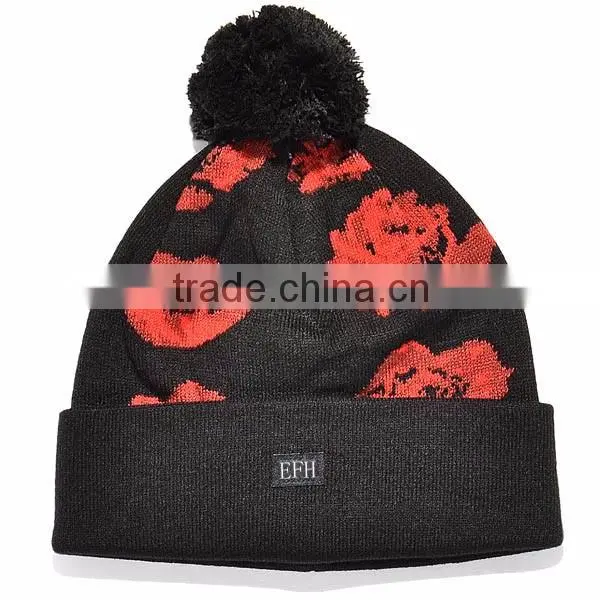 2016 Fashion Custom Bulk Beanie With Pom