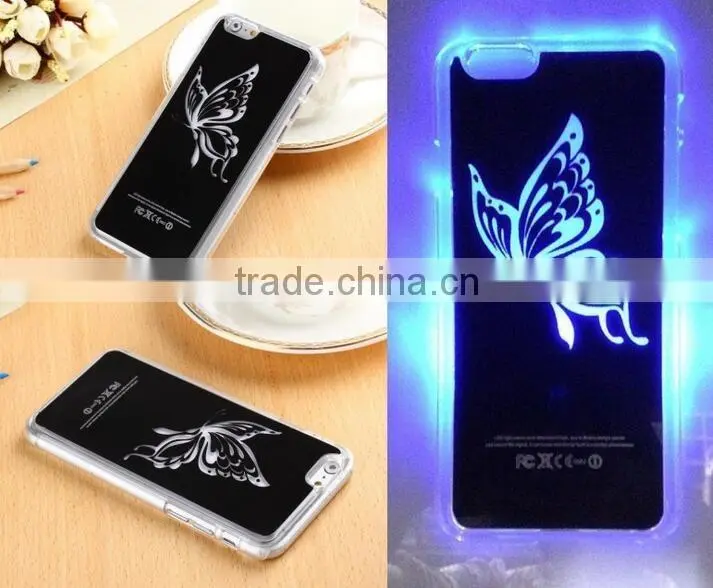 mobile phone shell, colorful LED protective sleeve, flash shell