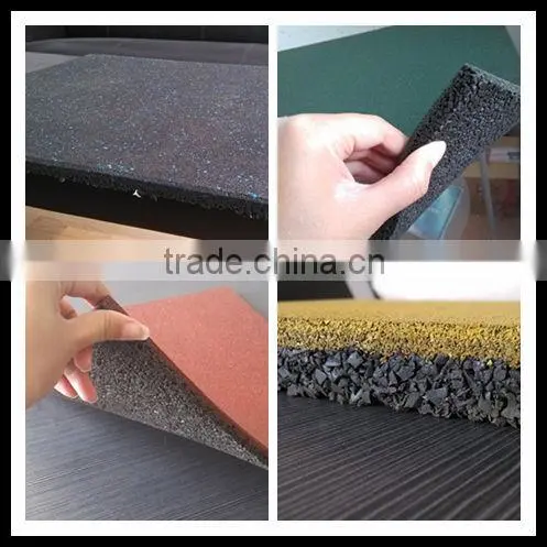 EMEI gym rubber mat with different colors