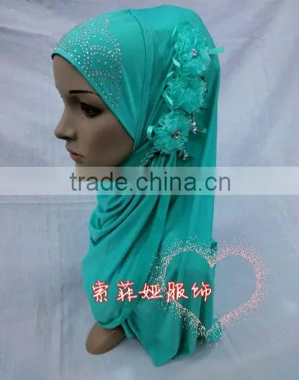 A517 new styles one piece Muslim hijab 3 FLOWER islamic hijab