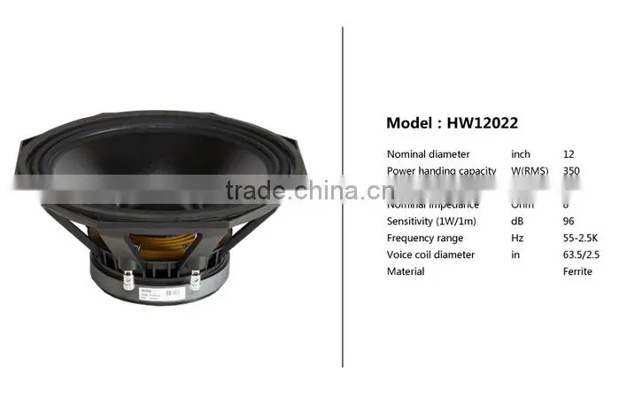 PS12, trade assurance, 12 inch passive 2-way full range loudspeaker, stage monitors