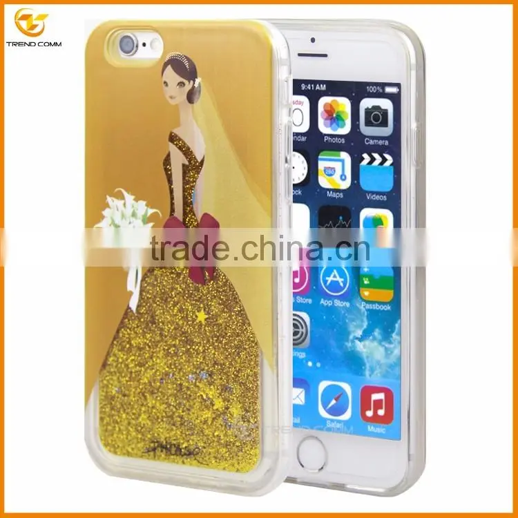 new products wedding dress quicksand tpu case for iphone 6S