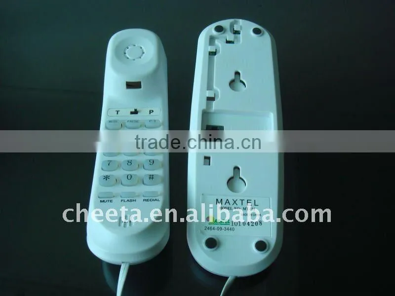 white plastic trimline telephone