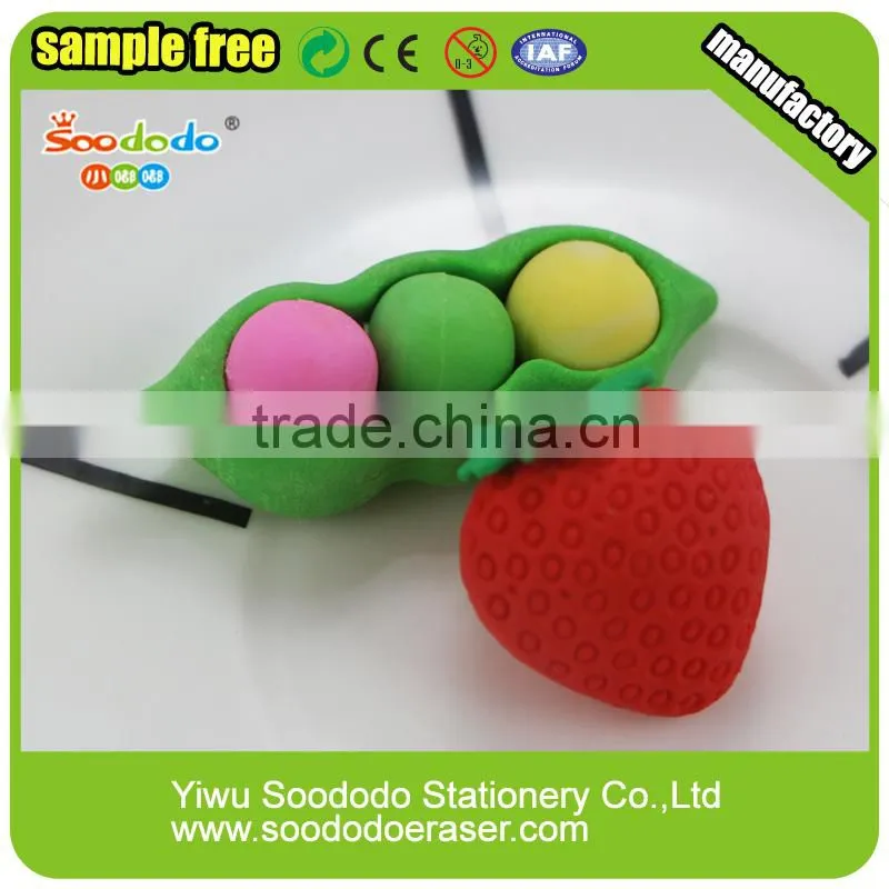 Funny 3D Food shaped rubber eraser