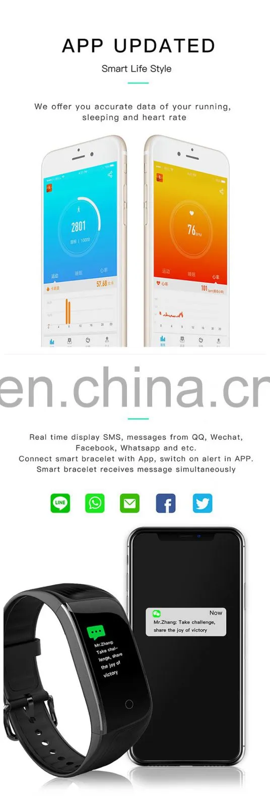 SANDA S4 Men Women Sports Bracelet Wrist Band Smart Watch Hear Rate Monitor Fitness gps Smartwatch